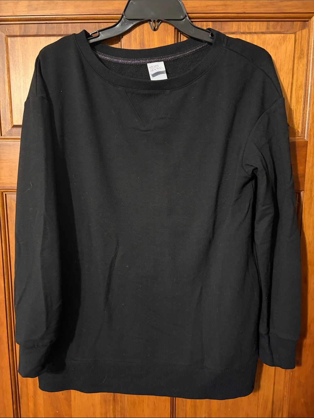 stars above Black Crewneck Sweatshirt for Kids